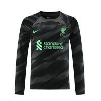 Camisa de time de futebol Liverpool Goleiro Replicas 2º Equipamento 2023-24 Manga Comprida